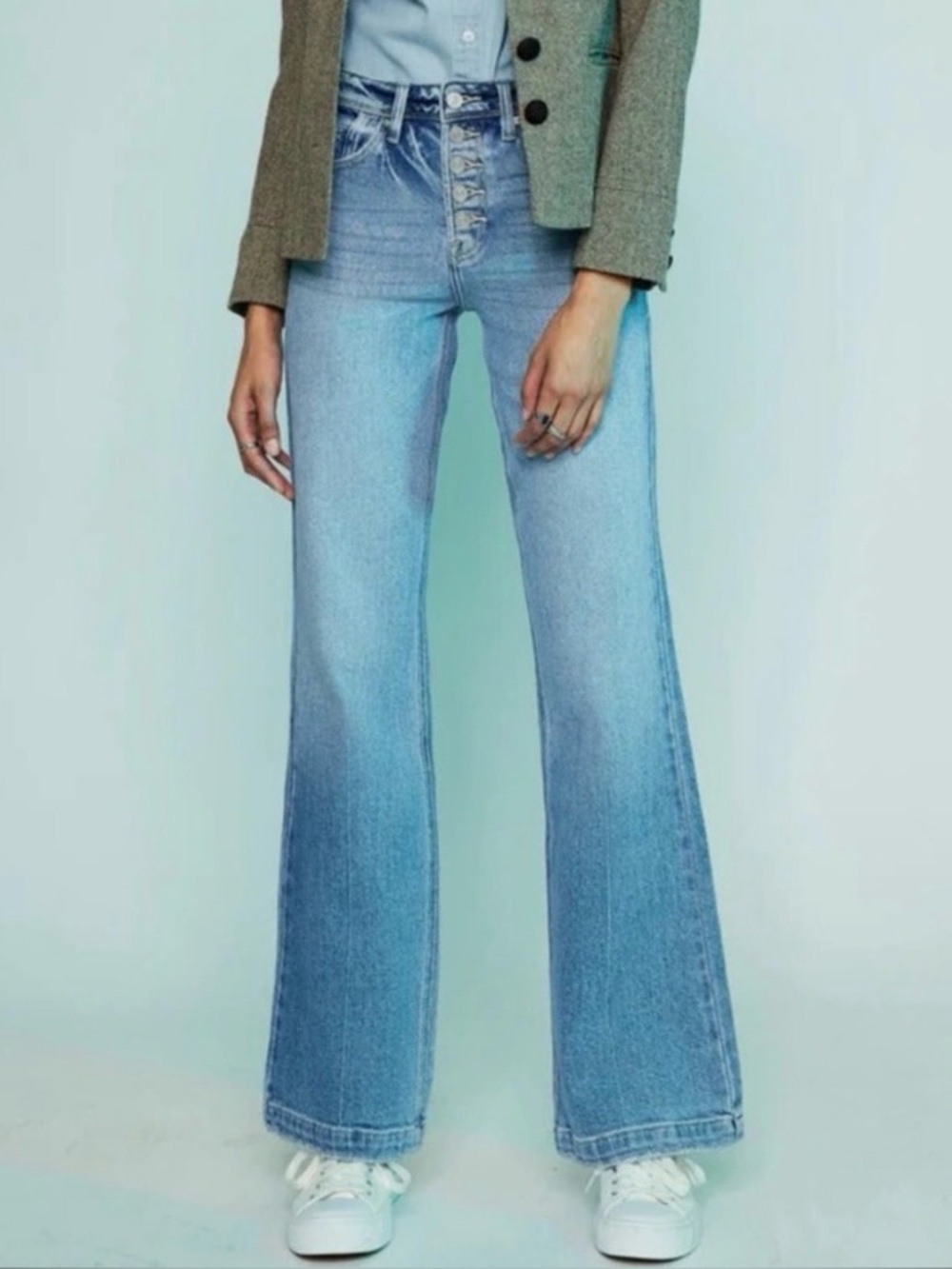 Kancan Women’s Aisha Premier High Rise Holly Flare Jeans Size 9 / 28